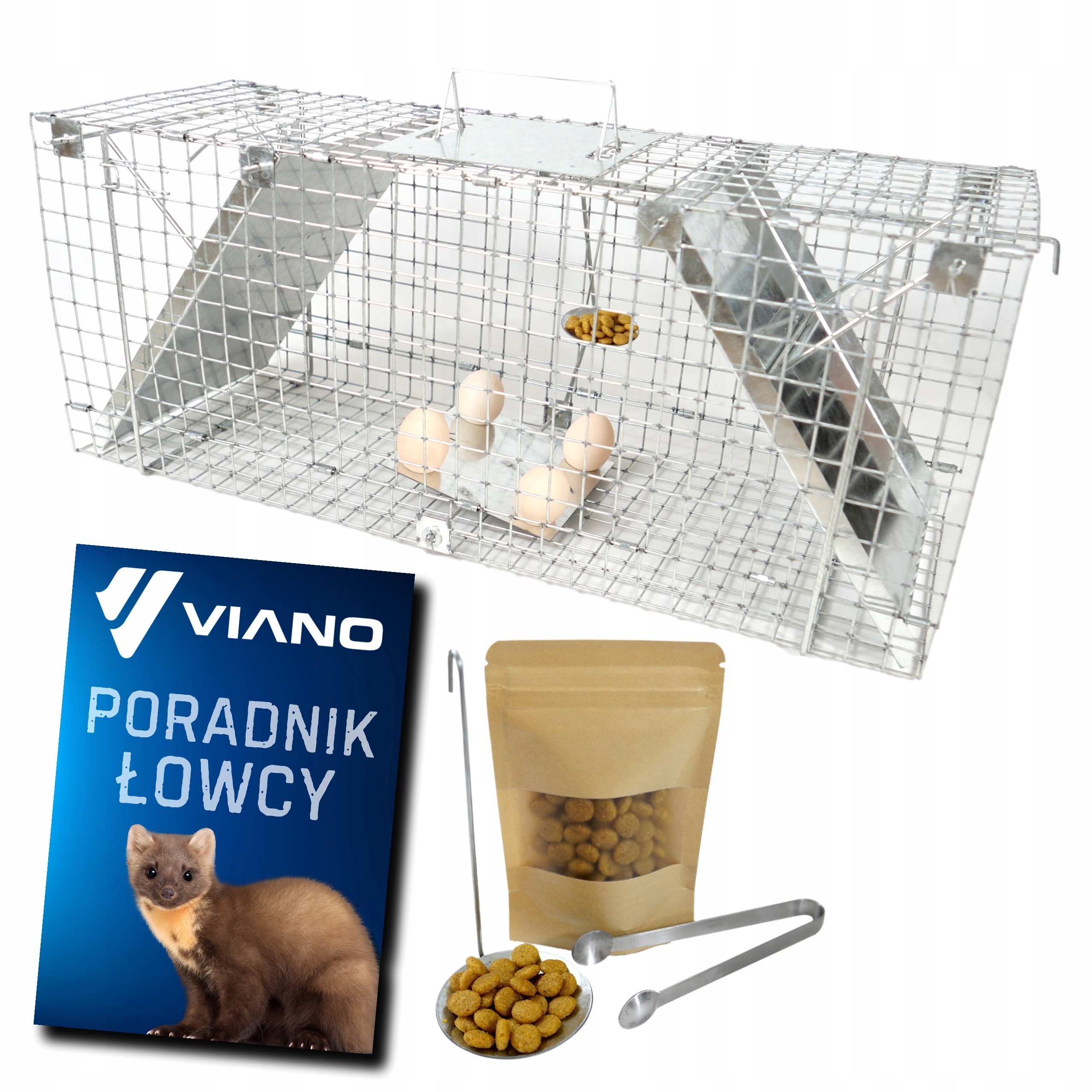 Živá pasca VIANO P1 75 cm – pozinkovaná obojstranná pasca na kuny, lasice, potkany a ďalšie zvieratá